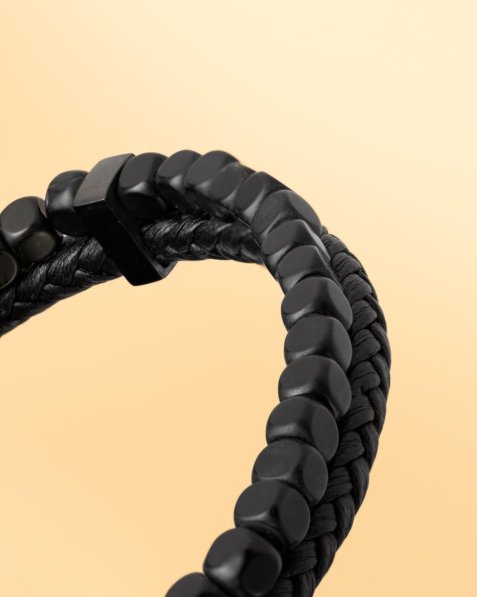 Bratara pentru barbati Double Black - Bratari pentru barbati - O31XSS - GEMINI - Tessora
