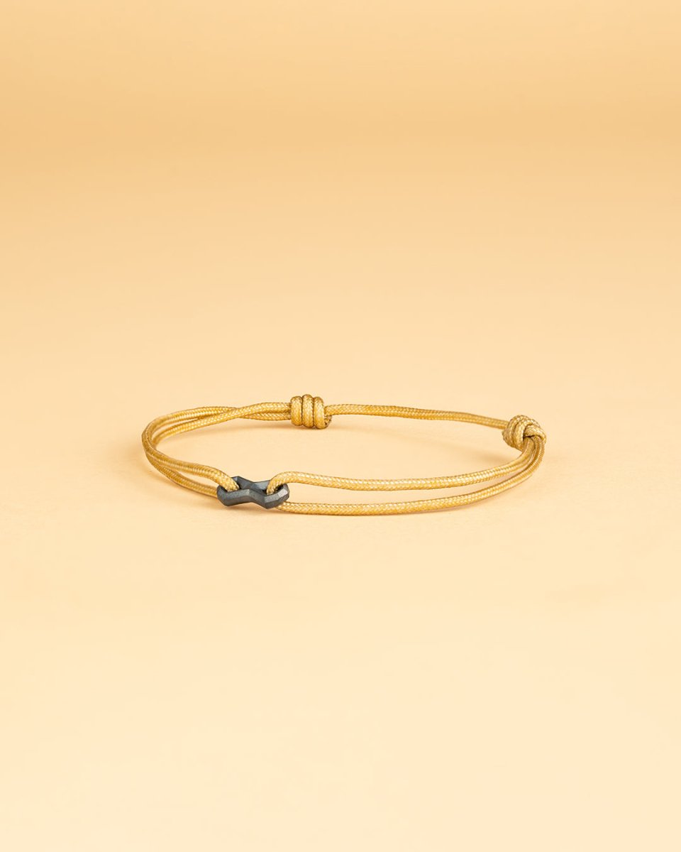 Bratara pentru barbati Infinity Beige Black - Bratari pentru barbati - NYL10 - GEMINI - Tessora