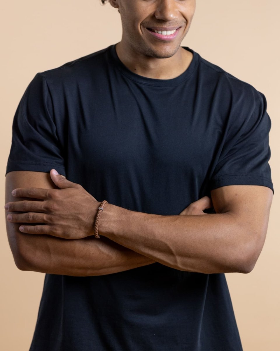 Bratara pentru barbati Una Light Brown - Bratari pentru barbati - O44XSS - GEMINI - Tessora