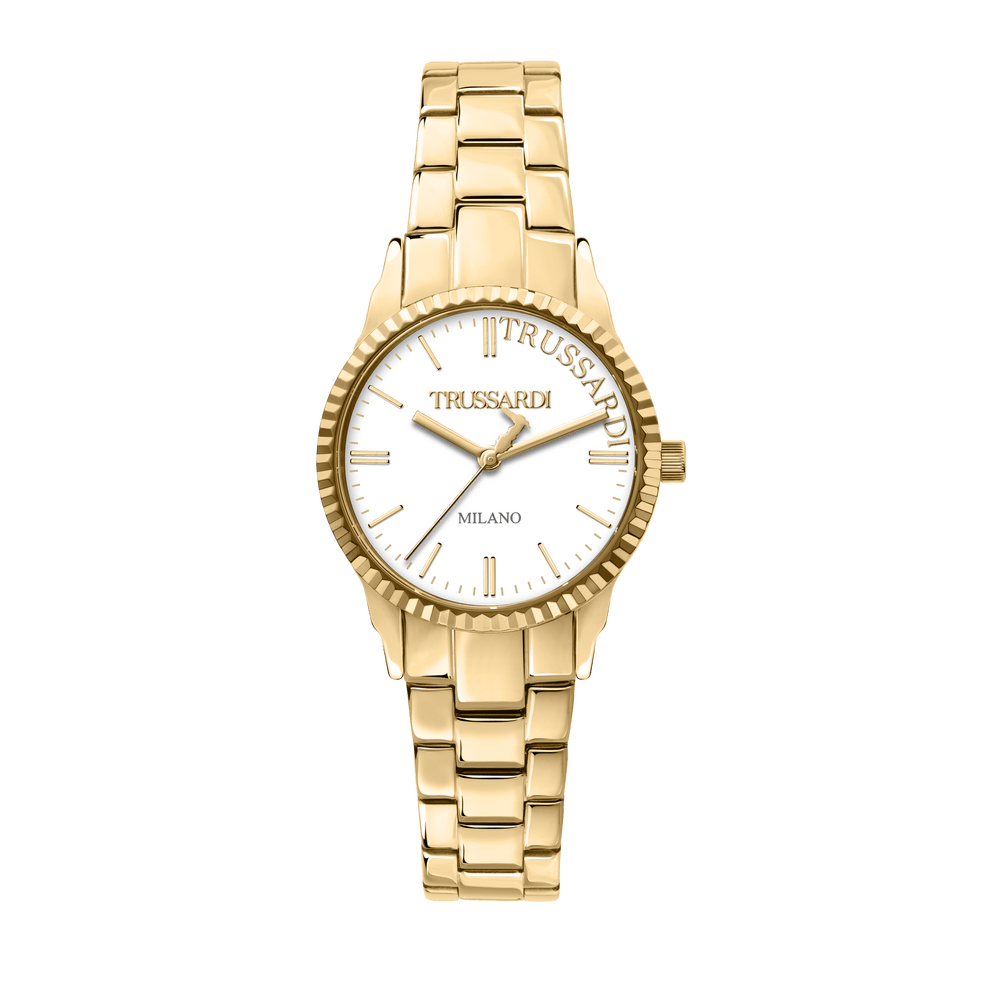 Ceas Trussardi dama T - BENT cu bratara aurie - Ceasuri dama - R2453144504 - TRUSSARDI - Tessora