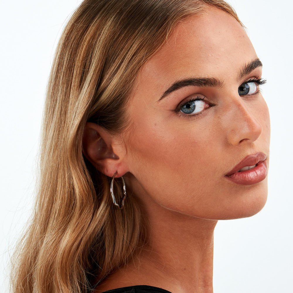 Cercei argintii T - Design - Cercei rotunzi - tjaxa04 - TRUSSARDI - Tessora