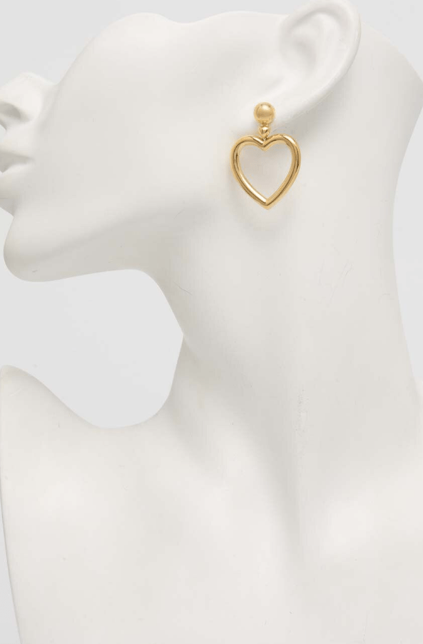 Cercei Bold in forma de inimioara - Cercei cu surub - j19axp03 - CHIARA FERRAGNI - Tessora