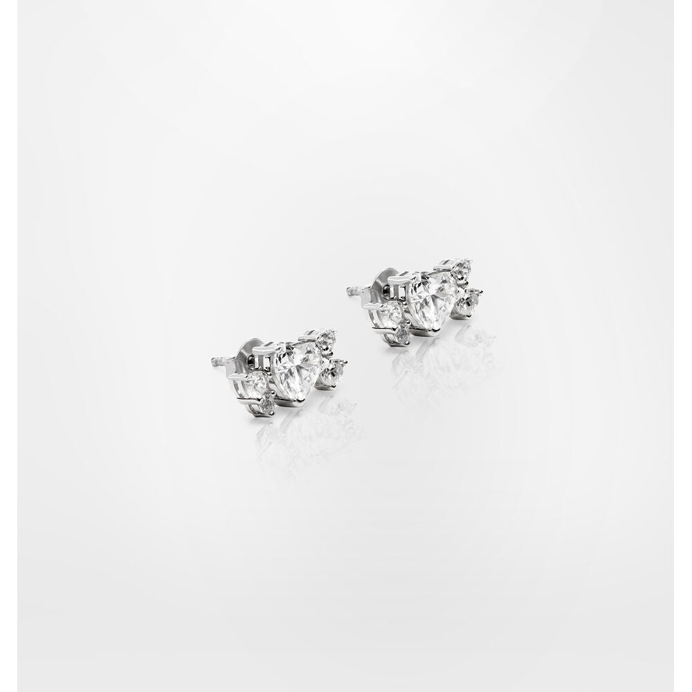 Cercei cu surub cu pietricele de zirconiu albe - Cercei din argint - J19AXD26 - CHIARA FERRAGNI - Tessora