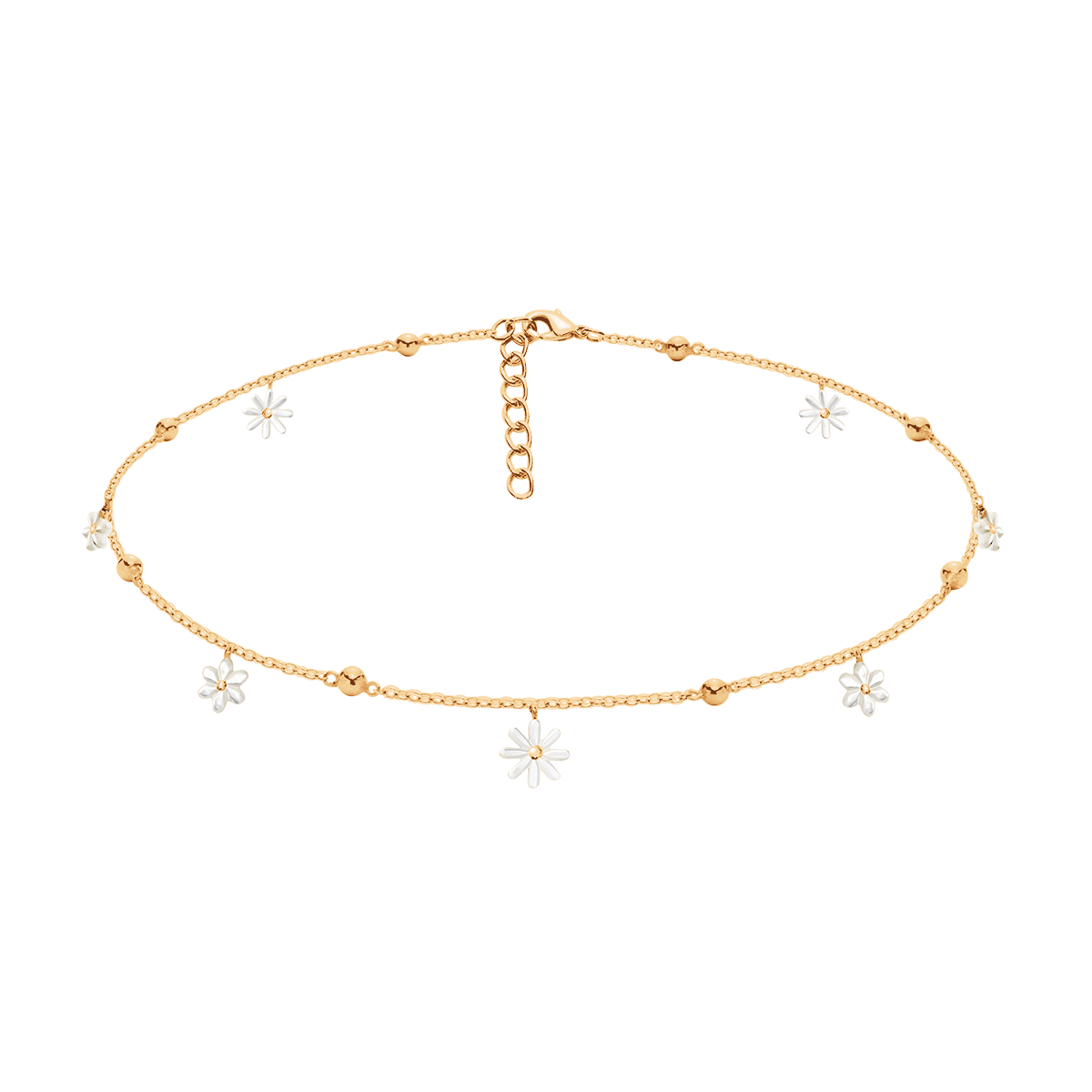 Colier cu motive florale placat cu aur - Coliere - 125/34/LAN/MP/PO - Lilou - Tessora