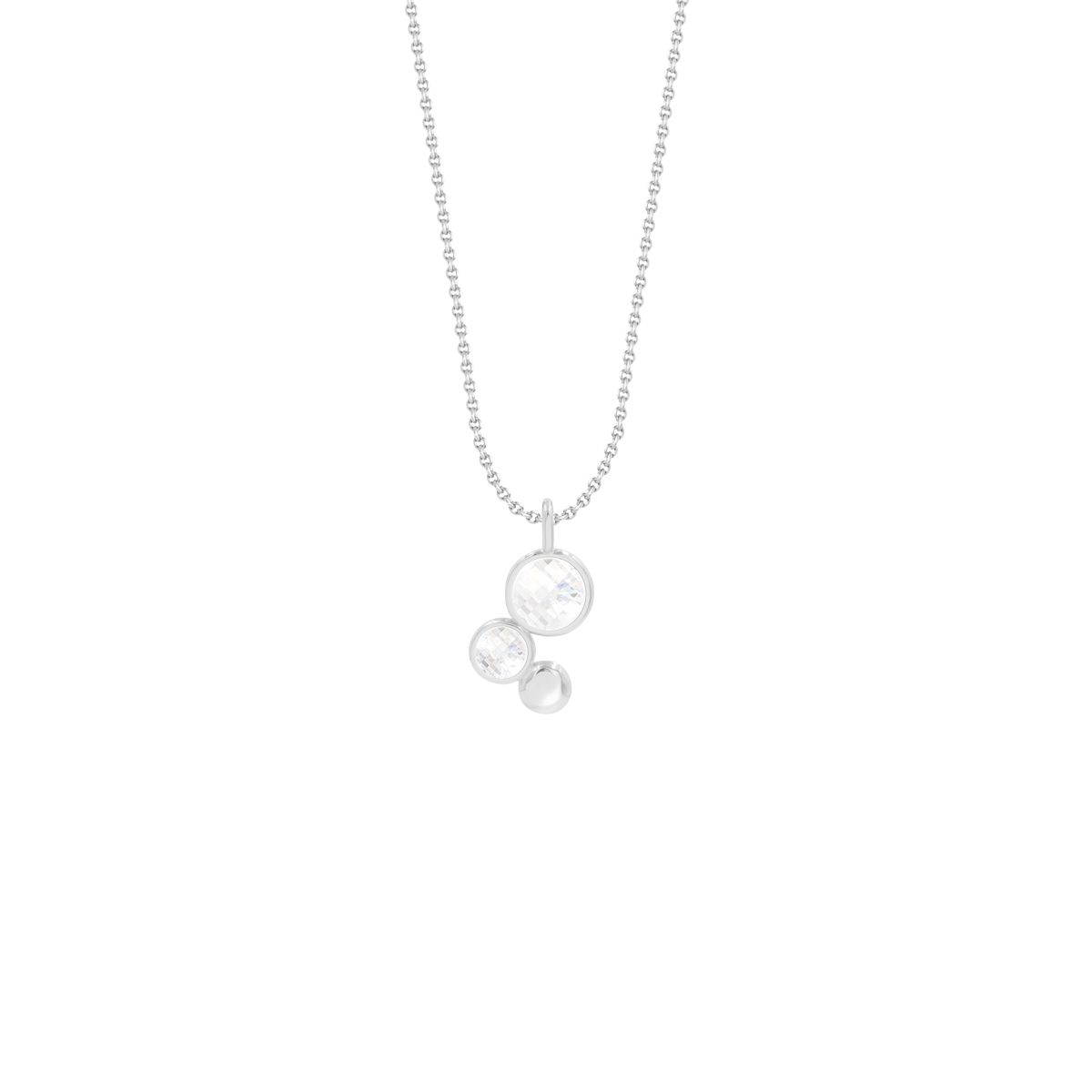 Colier stralucitor cu zirconii placat cu argint - Coliere - 209/40/LAN/15/SR - Lilou - Tessora