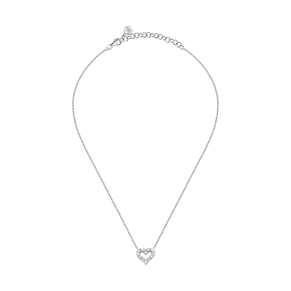 Colier Tesori In forma de inimioara cu pietricele de zirconiu - Coliere din argint - saiw129 - MORELLATO - Tessora