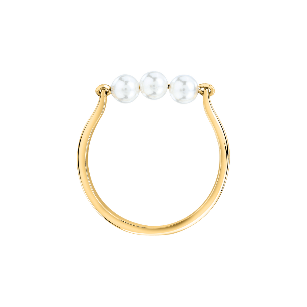Inel auriu cu trei perle - Inele cu perle - sawm11012 - MORELLATO - Tessora