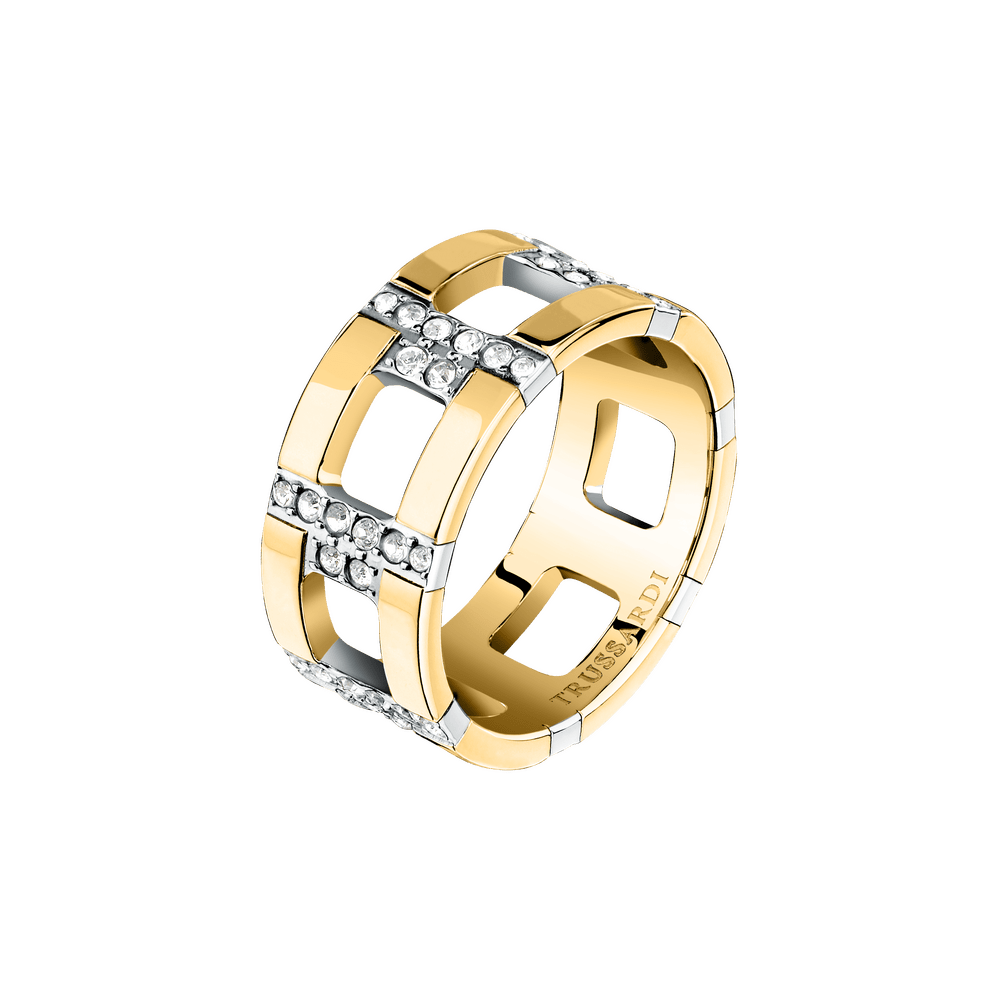 Inel pave T - Logo - Inele - tjaxc38012 - TRUSSARDI - Tessora