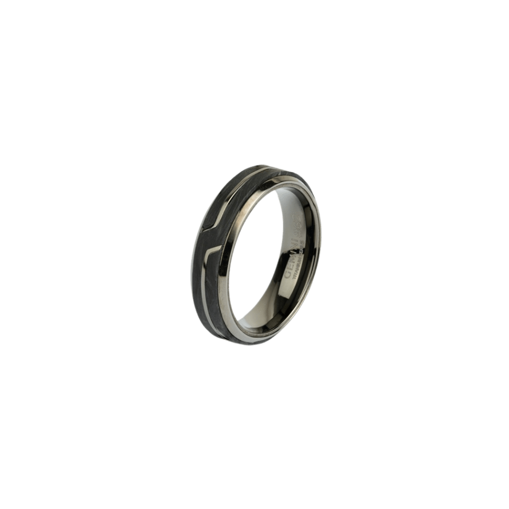 Inel Rex Negru - Inele pentru barbati - REX02 - 60 - GEMINI - Tessora