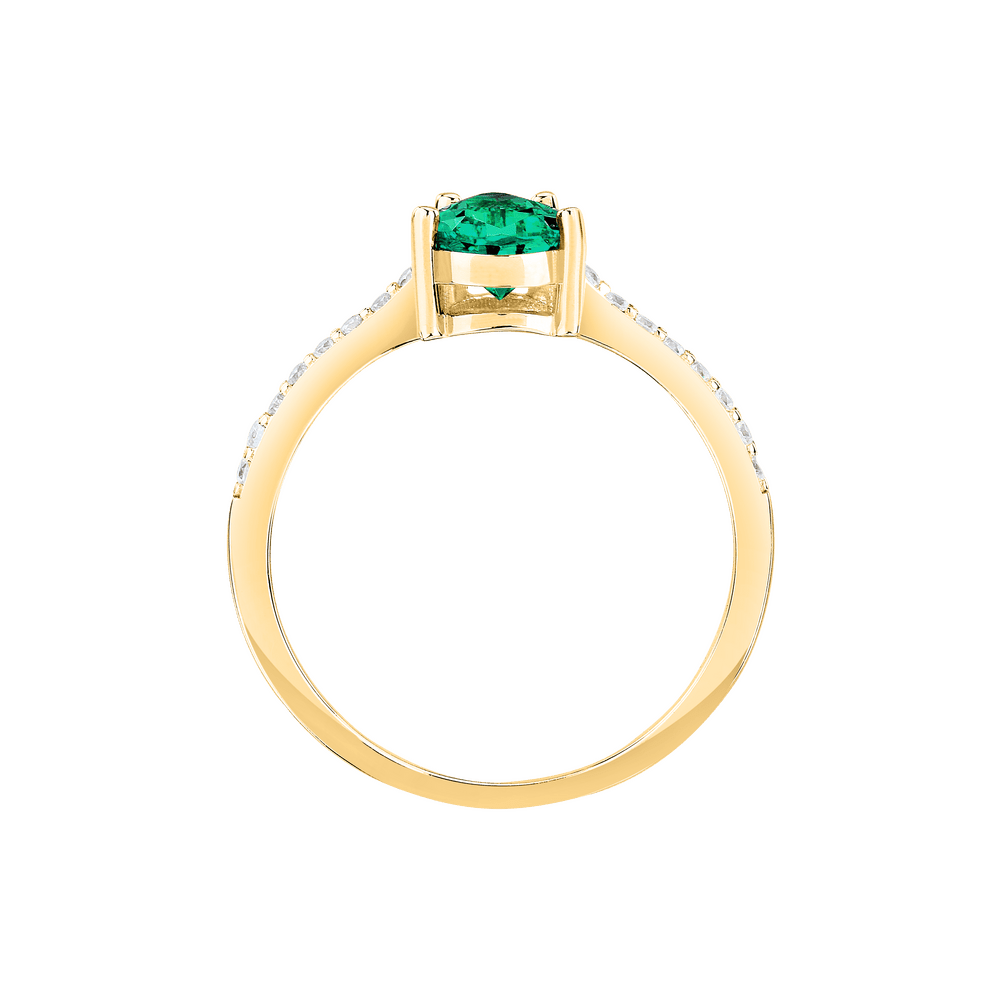 Inel Tesori cu piatra verde placat cu aur - Inele din argint - saiw203010 - MORELLATO - Tessora