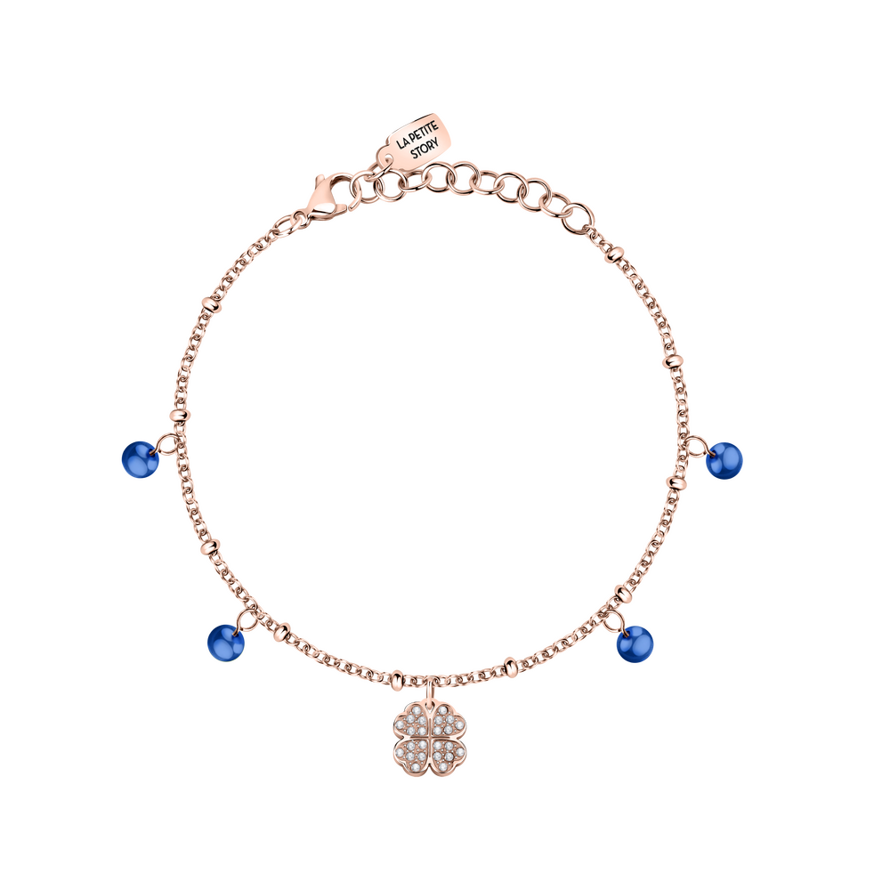 Brățară reglabilă din aur pentru femei cu pandantiv trifoi, LA PETITE STORY