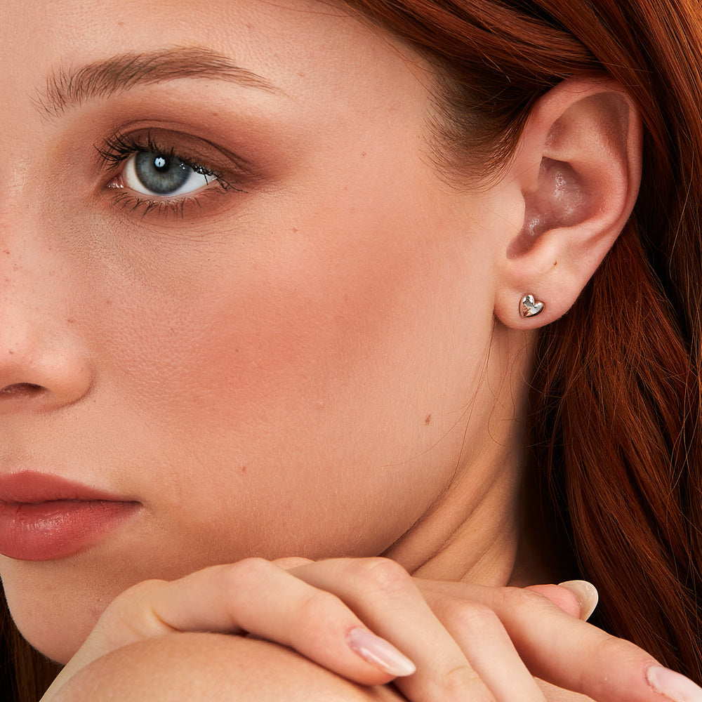 Cercei de damă din argint cu inimioare, LA PETITE STORY