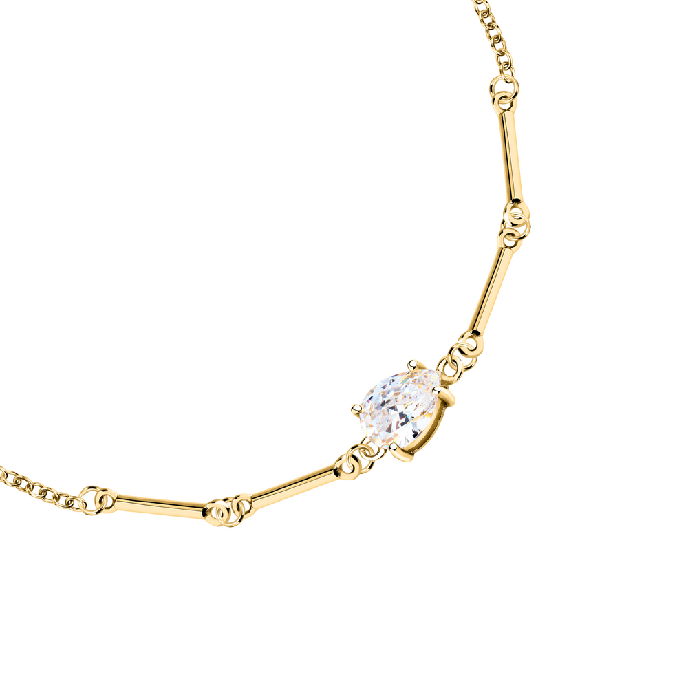 Women's bracelet sterling silver gold Tesori adjustable 16 cm + 3 cm extension, MORELLATO