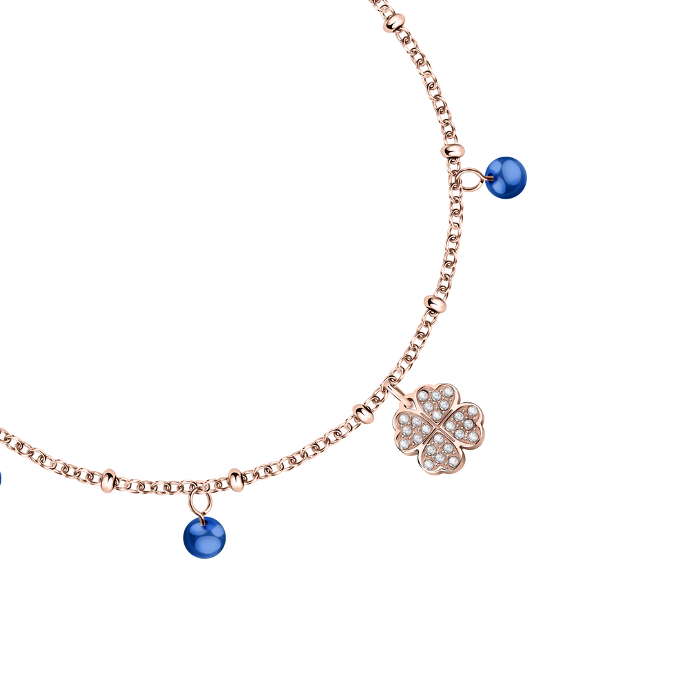 Brățară reglabilă din aur pentru femei cu pandantiv trifoi, LA PETITE STORY