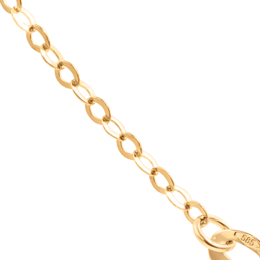 Women's 585 gold clover necklace with black onyx, Lilou - Necklaces - LAN/FORZATINA/40/ZZ - Lilou - Tessora