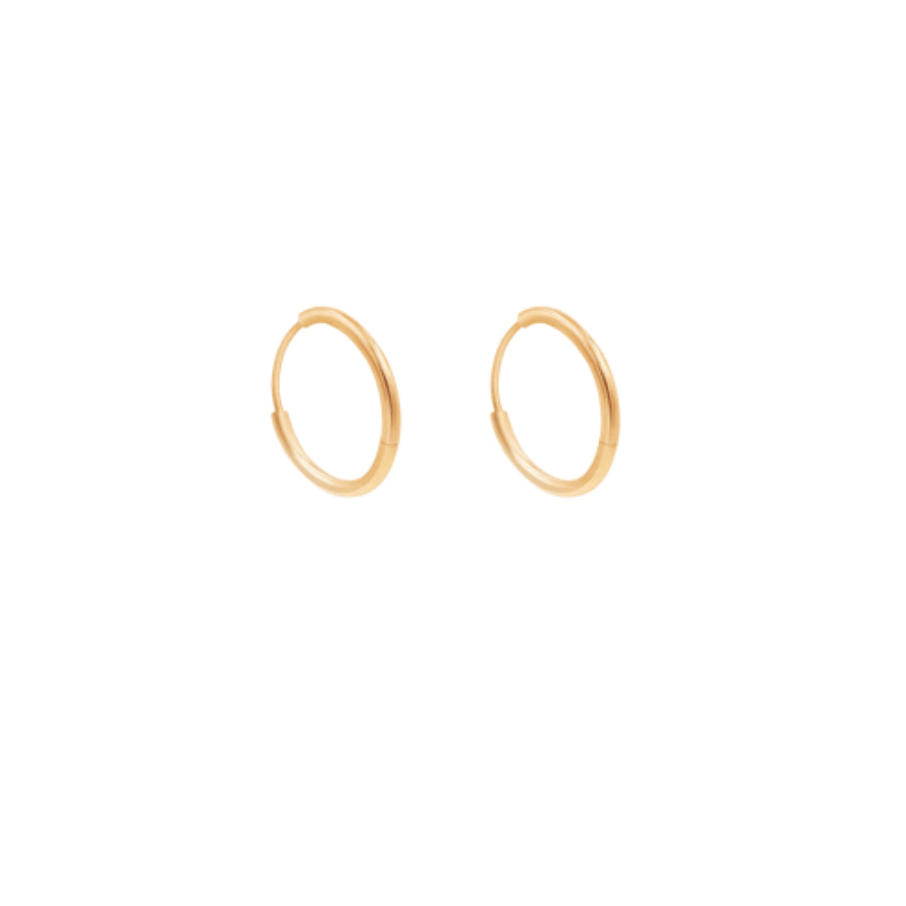 Women's 585 gold hoop earrings 1.1 cm, Lilou - Earrings - 224/11/KOL/ZZ - Lilou - Tessora
