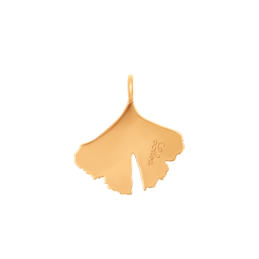Women's Ginko pendant gold plated, Lilou - Pendant Charms - 138/21/ZAW/PO - Lilou - Tessora