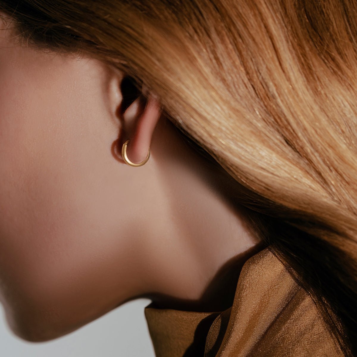 Women's mini hoop earrings 1.4 cm gold - plated, Lilou - Hoop Earrings - 188/14/KOL/PO - Lilou - Tessora