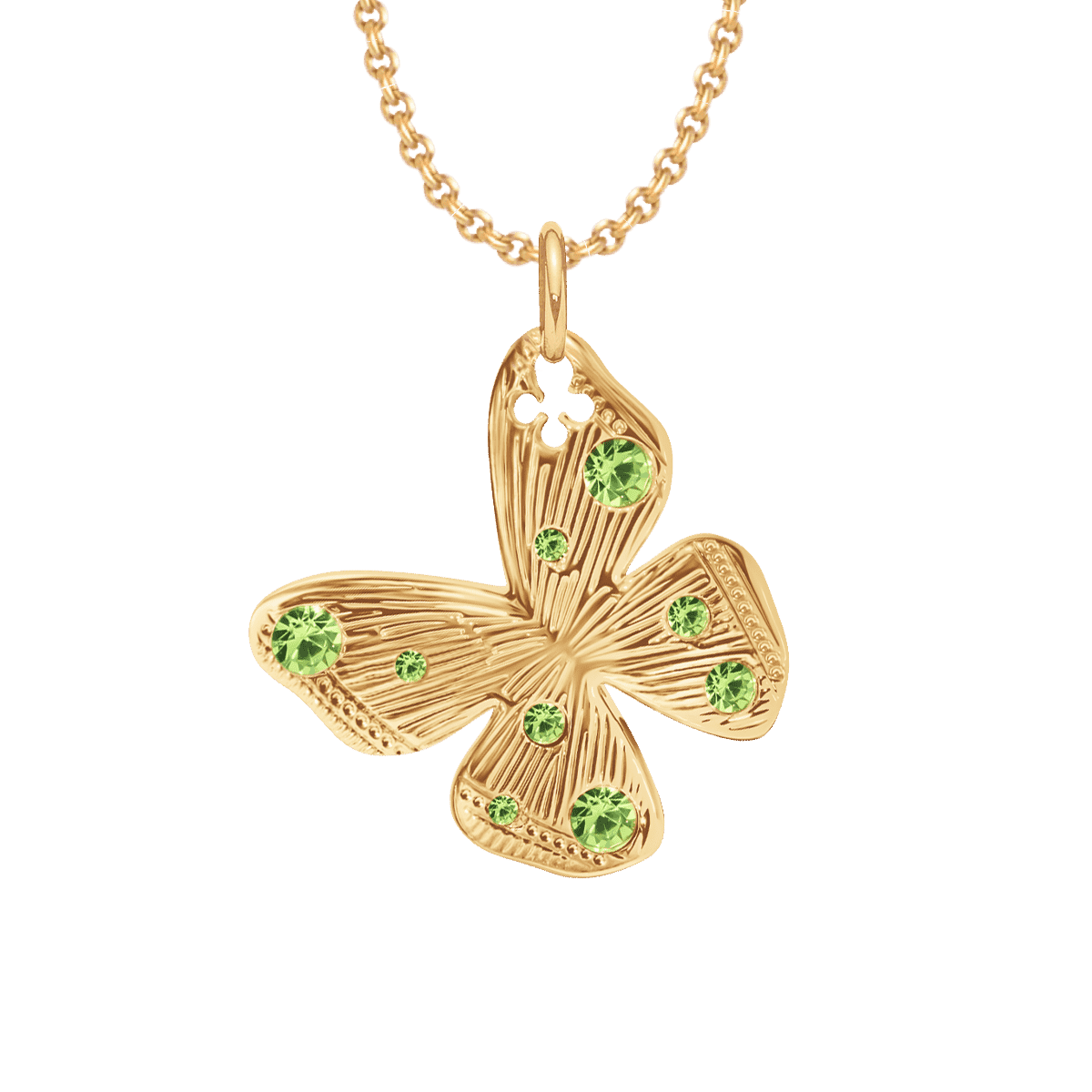 Women's necklace Papillon 50 cm, on fine chain, gold - plated, Lilou - Necklaces - A03/MARKET/ANS/238 - Lilou - Tessora