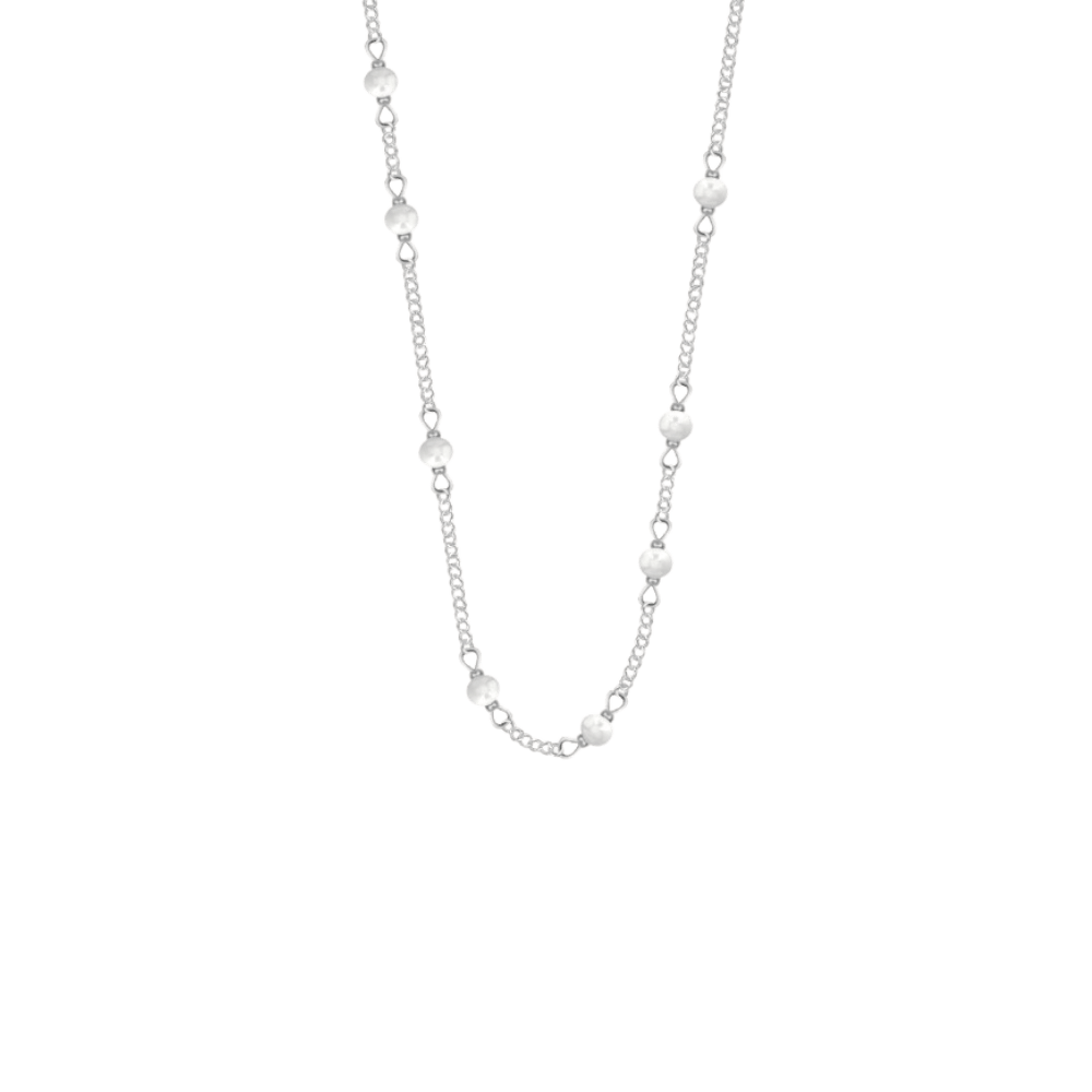 Women's necklace with pearls silver - plated, Lilou - Necklaces - 222/400/LAN/PEB/SR - Lilou - Tessora