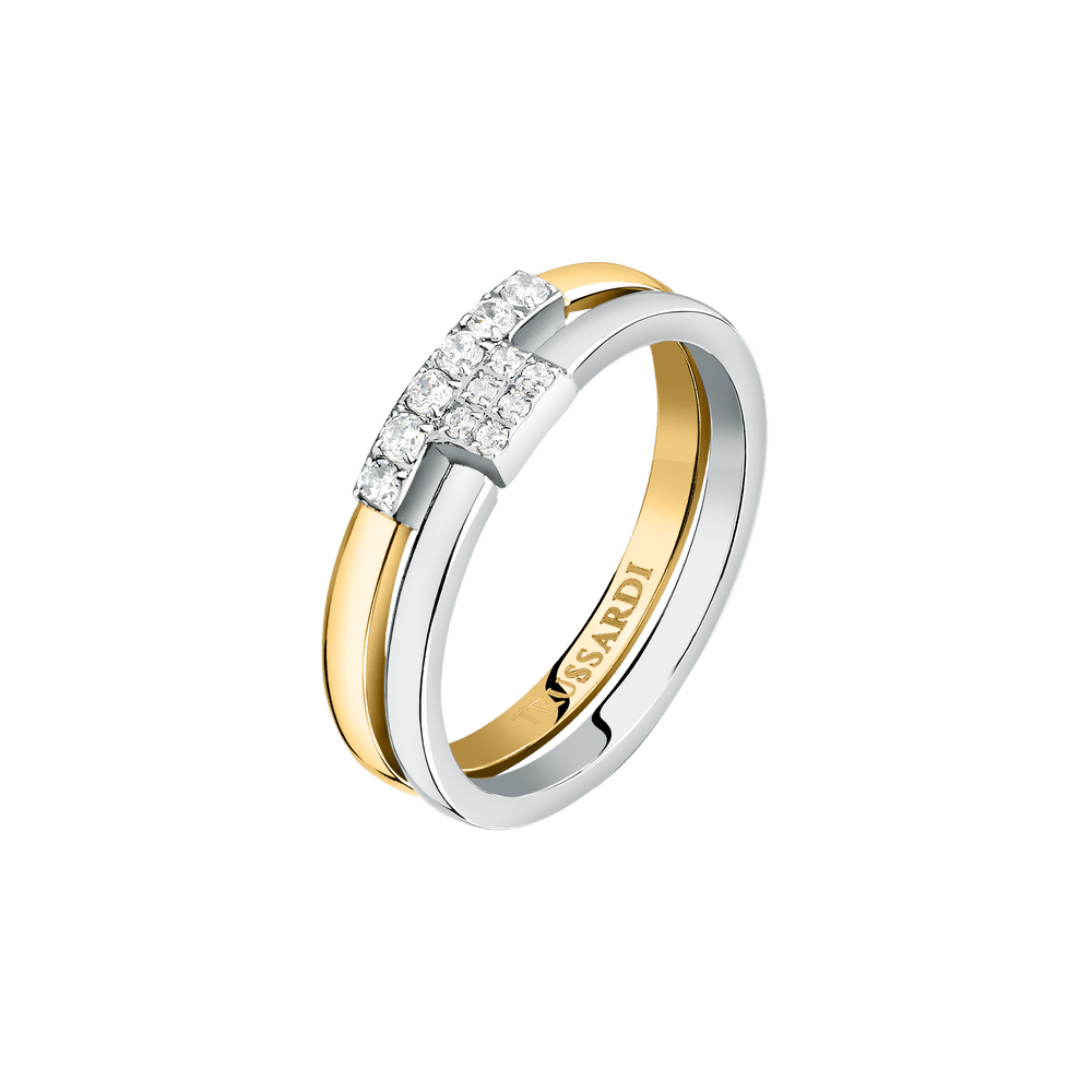 Women's ring – T - Logo, TRUSSARDI - Rings - tjaxc41012 - TRUSSARDI - Tessora
