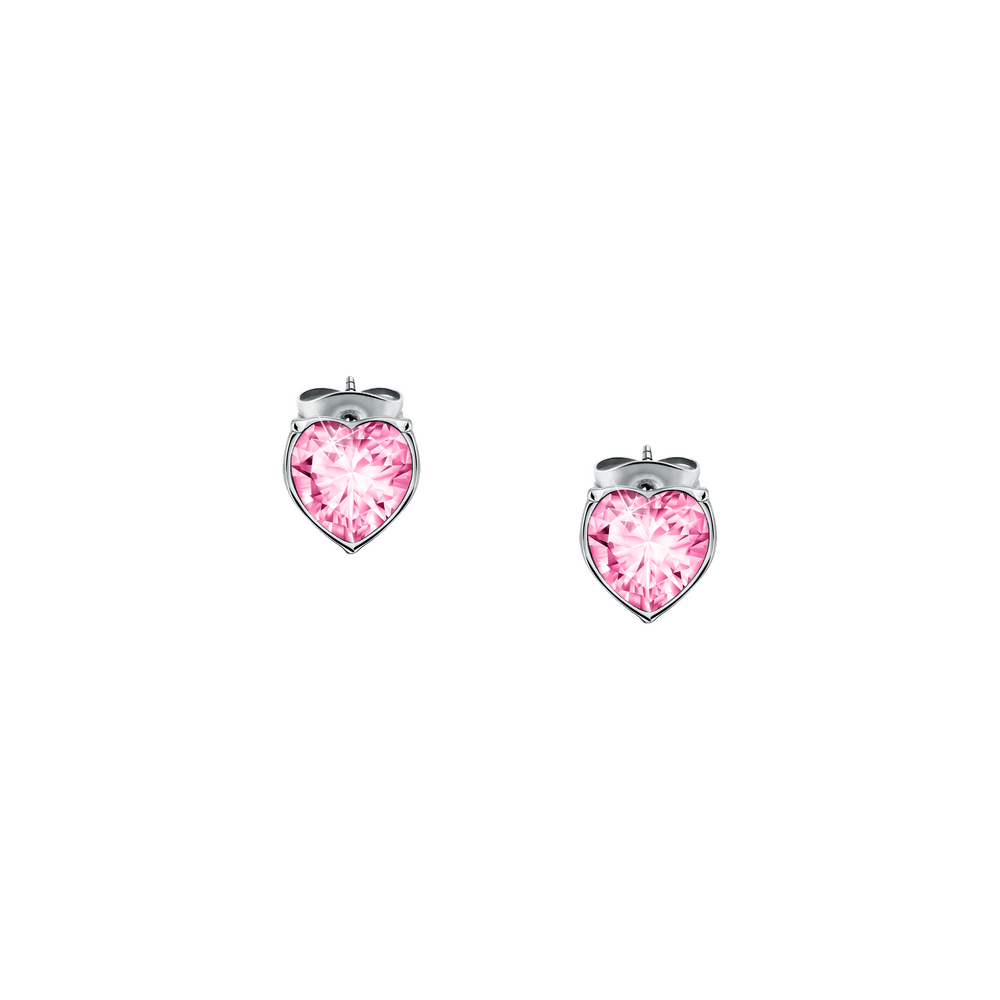 Women's stud earrings with pink heart cristal, La Petite Story - Stud Earrings - LPS01AYQ124 - La Petite Story - Tessora