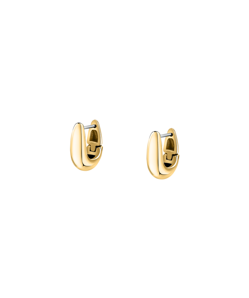 Women's earrings oval Creole, yellow gold, size 1.6 cm, MORELLATO