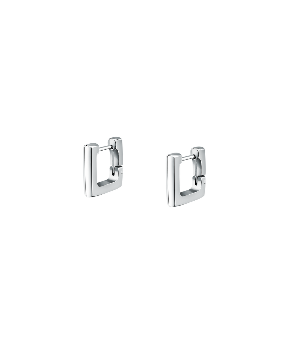 Women's earrings Creole square shape 1.4x1.4 cm, MORELLATO