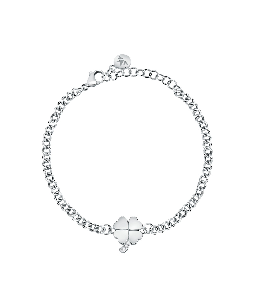 Women's Talismani adjustable bracelet with crystal clover, Morellato