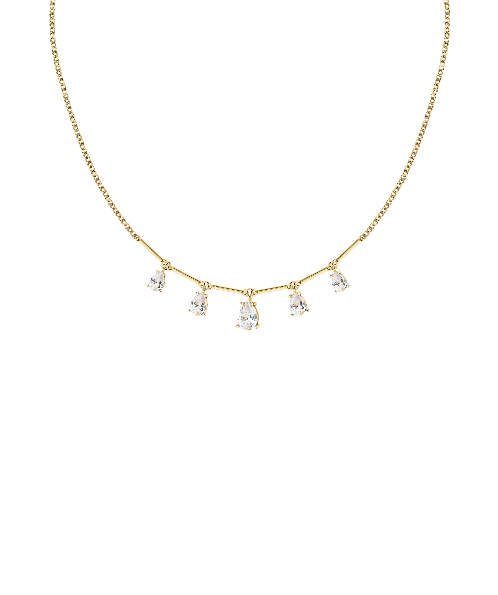 Women's necklace sterling silver Tesori with zirconia stones, MORELLATO