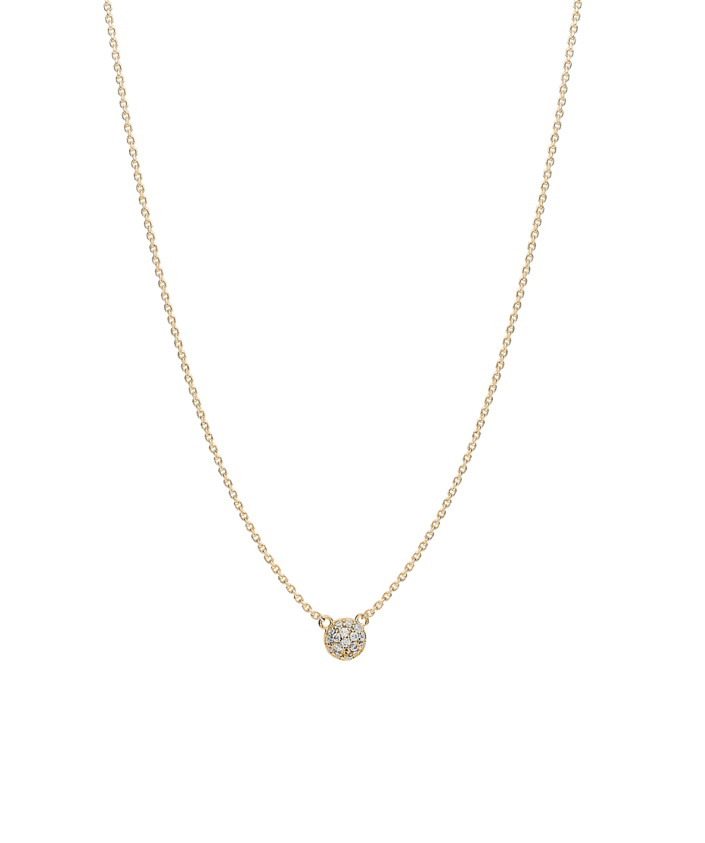 Women's silver necklace BIANCA short gold-plated, white zirconia, 44cm, ROSATO