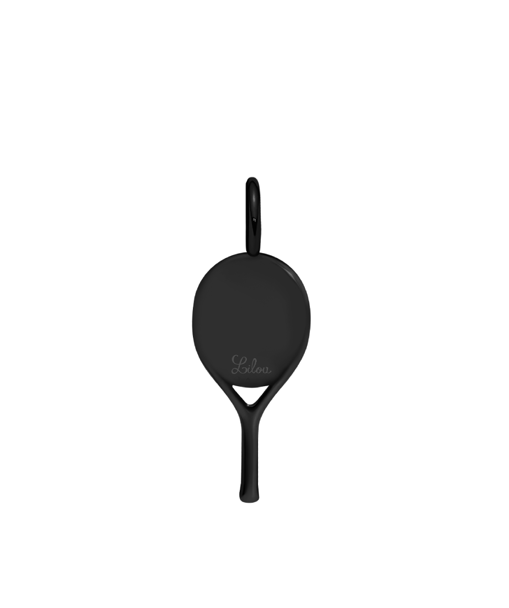 Tennis racket hanging pendant, black, Lilou