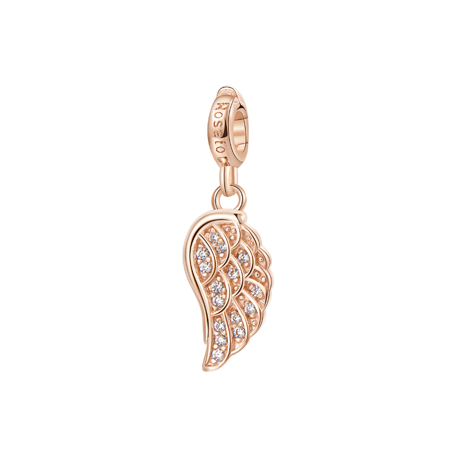 Breloc argintiu dama STORIE Wing, ROSATO