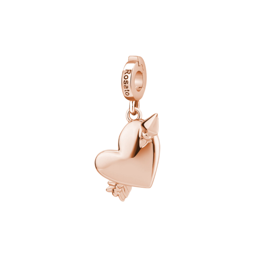 Breloc Argint Femei STORIE Heart, ROSATO