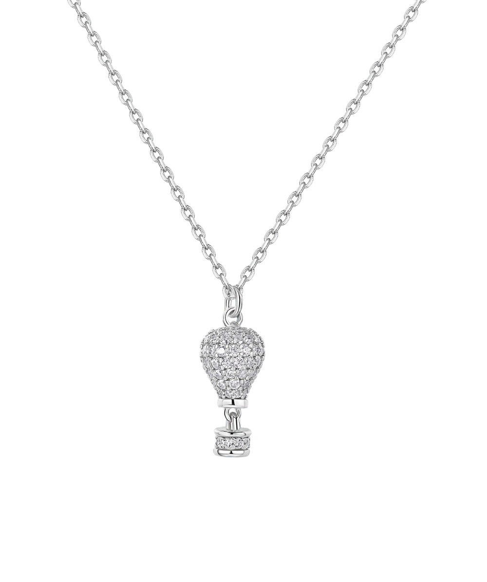 Women's Short Silver Necklace, ROSATO