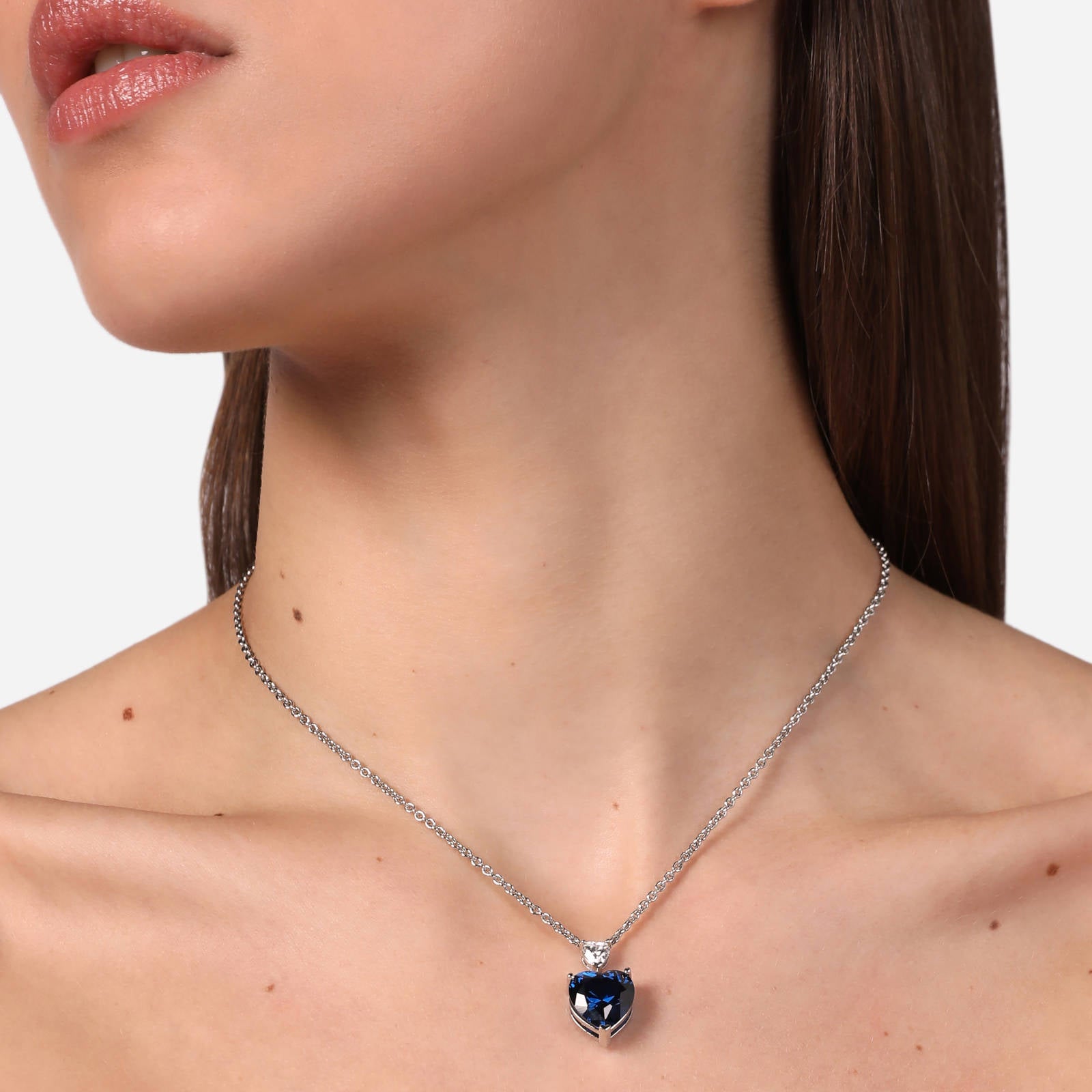 Women's FIRST LOVE necklace with blue heart pendant, Chiara Ferragni