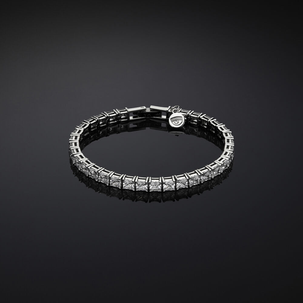 Brățară de damă argintie Classic Tennis, reglabilă 16 + 2 cm, CHIARA FERRAGNI