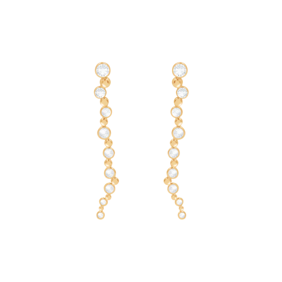 Women's earrings Sparkling, gold-plated, Lilou