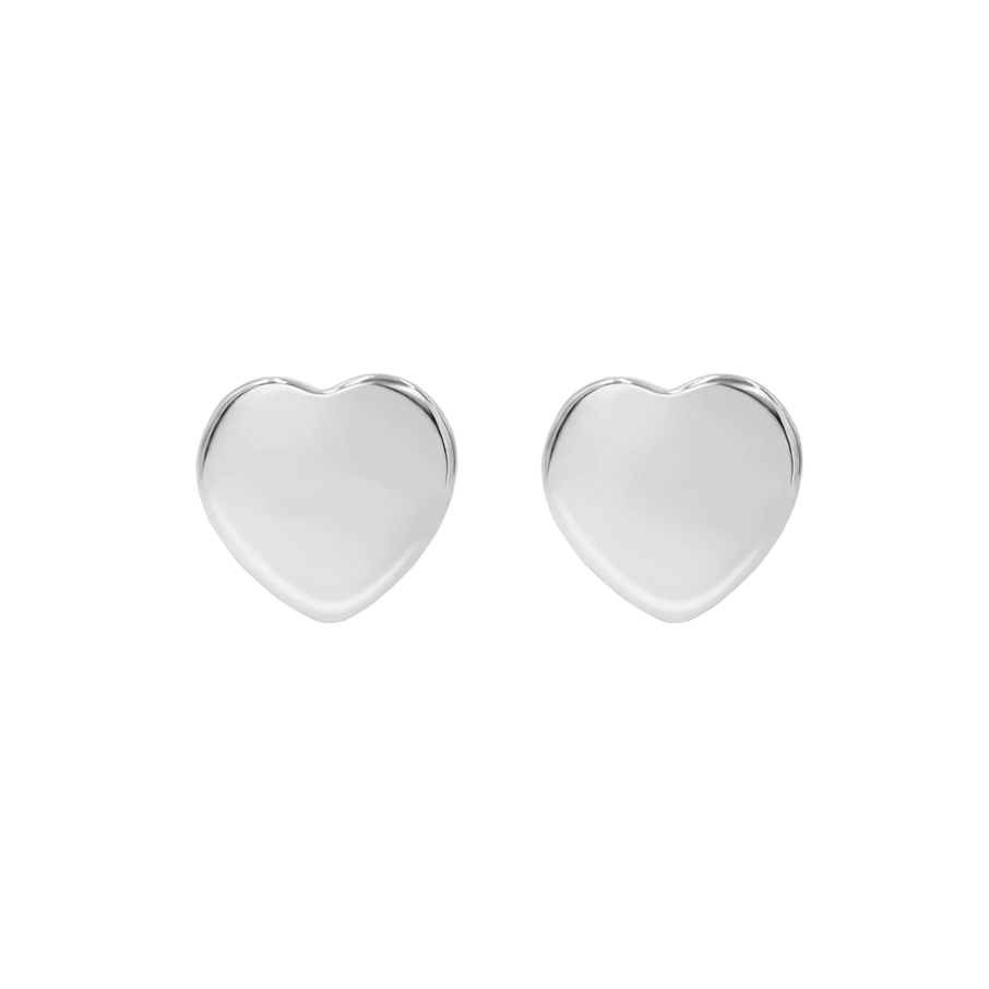 Women's earrings sterling silver heart, Lilou