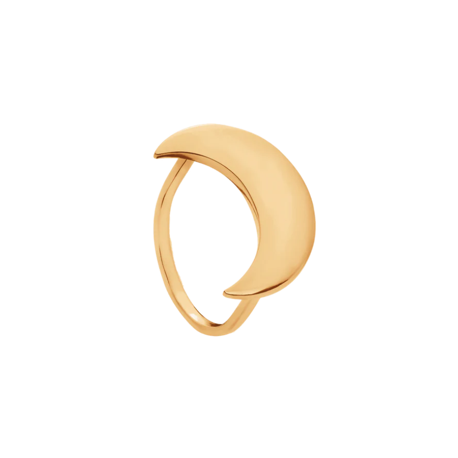 Inel dama Semi Lune placat cu aur, gravabil, Lilou
