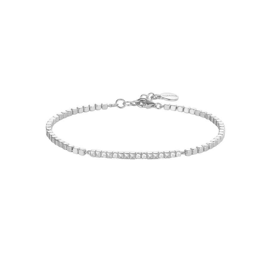 Colier dama argint CUBICA zirconiu alb, 56cm, ROSATO