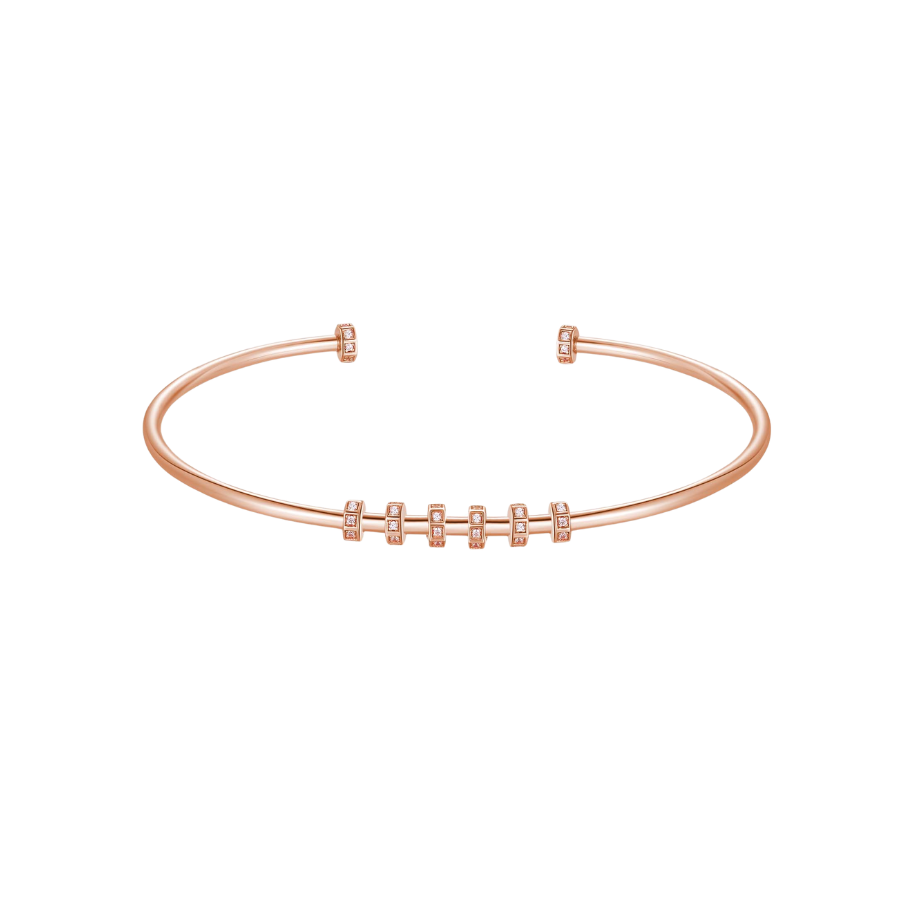 Bratara dama argint STORIE zirconiu alb, ROSATO