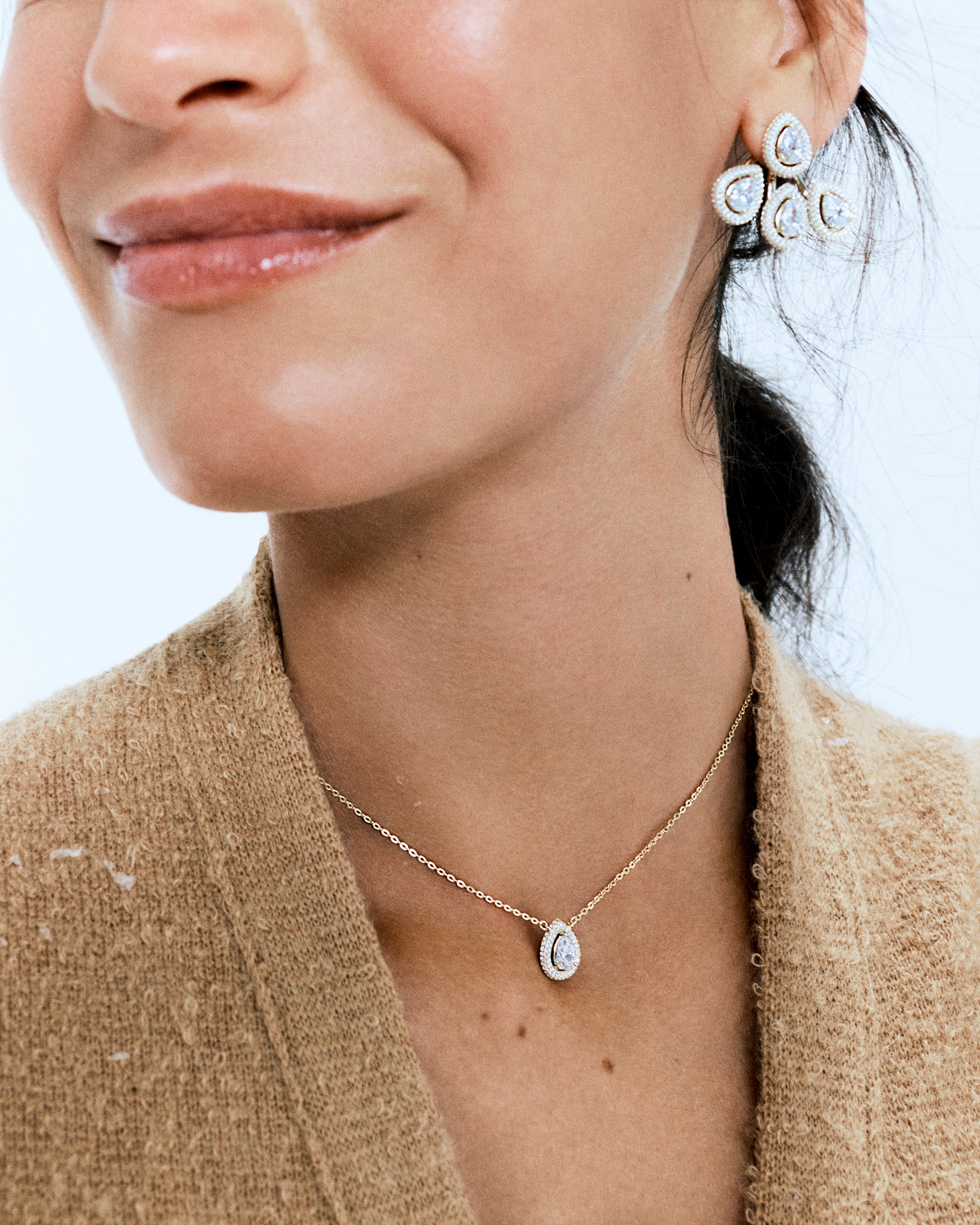 Women's Anna short silver necklace, yellow gold plated, Rosato