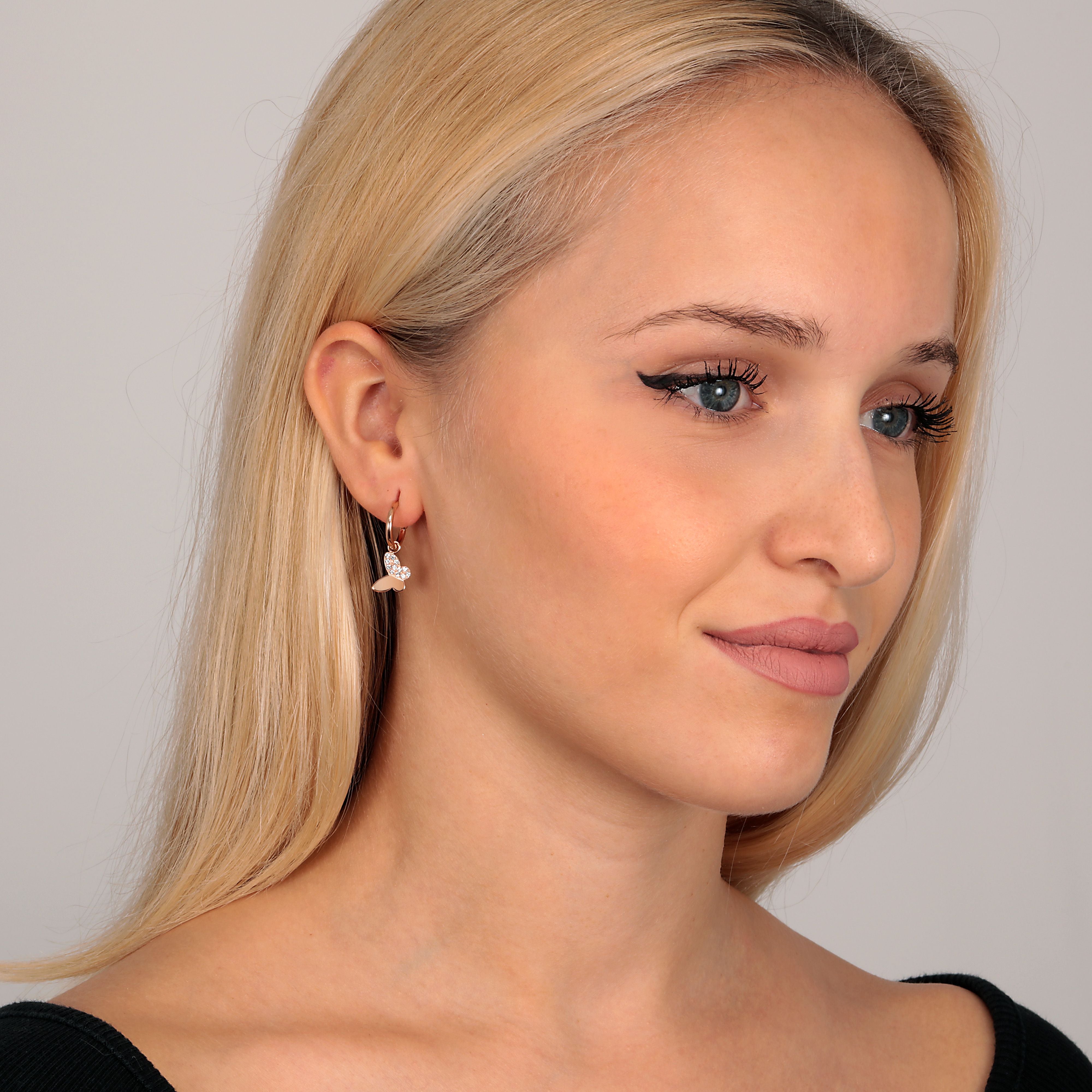 Women's earrings with butterfly-shaped pendants, Morellato