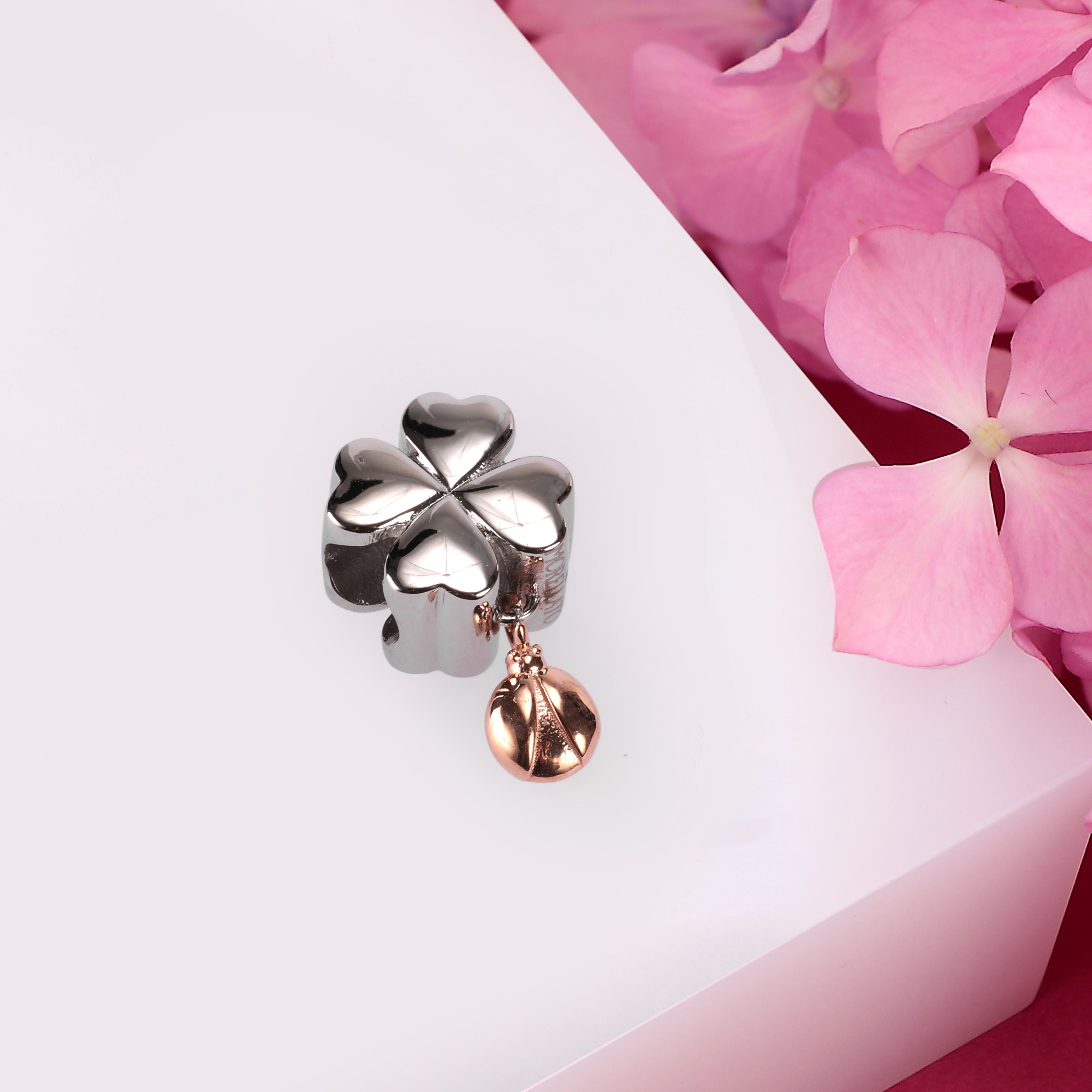 Women's charm with clover and ladybug, MORELLATO