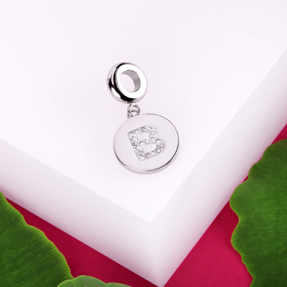 Women's charm pendant letter B, engravable, MORELLATO