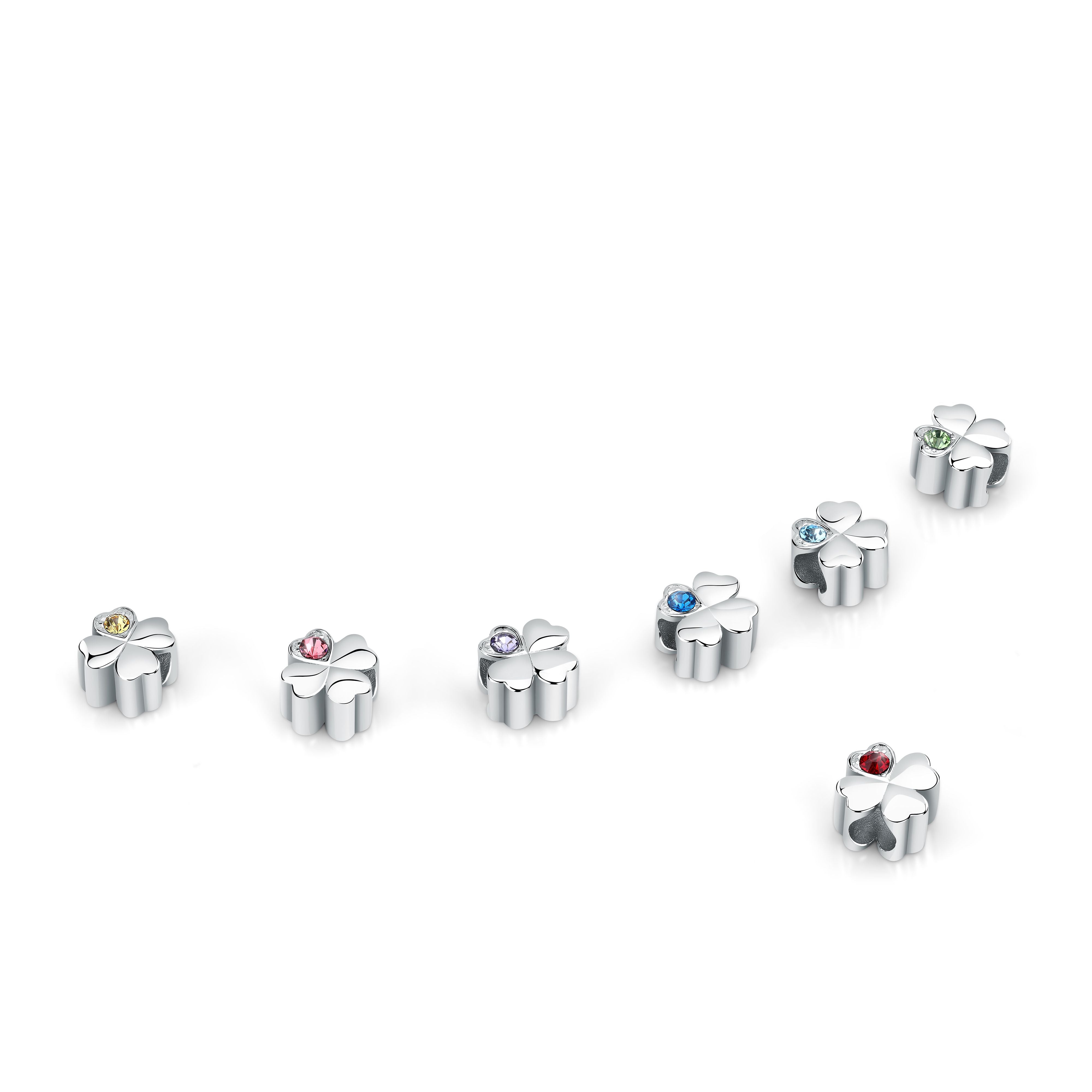 Women's charm clover-shaped with blue stone, MORELLATO