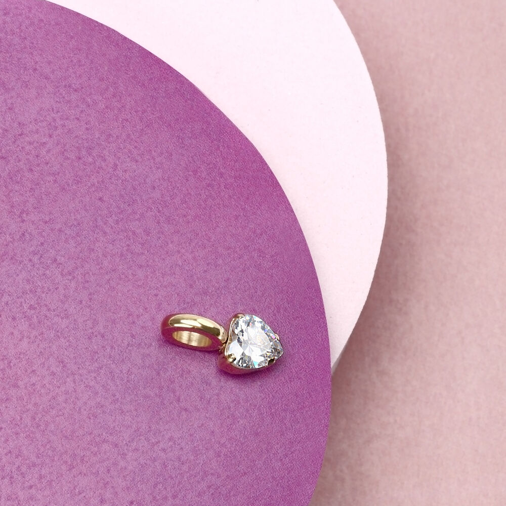 Women's charm pendant White & Yellow Heart, MORELLATO