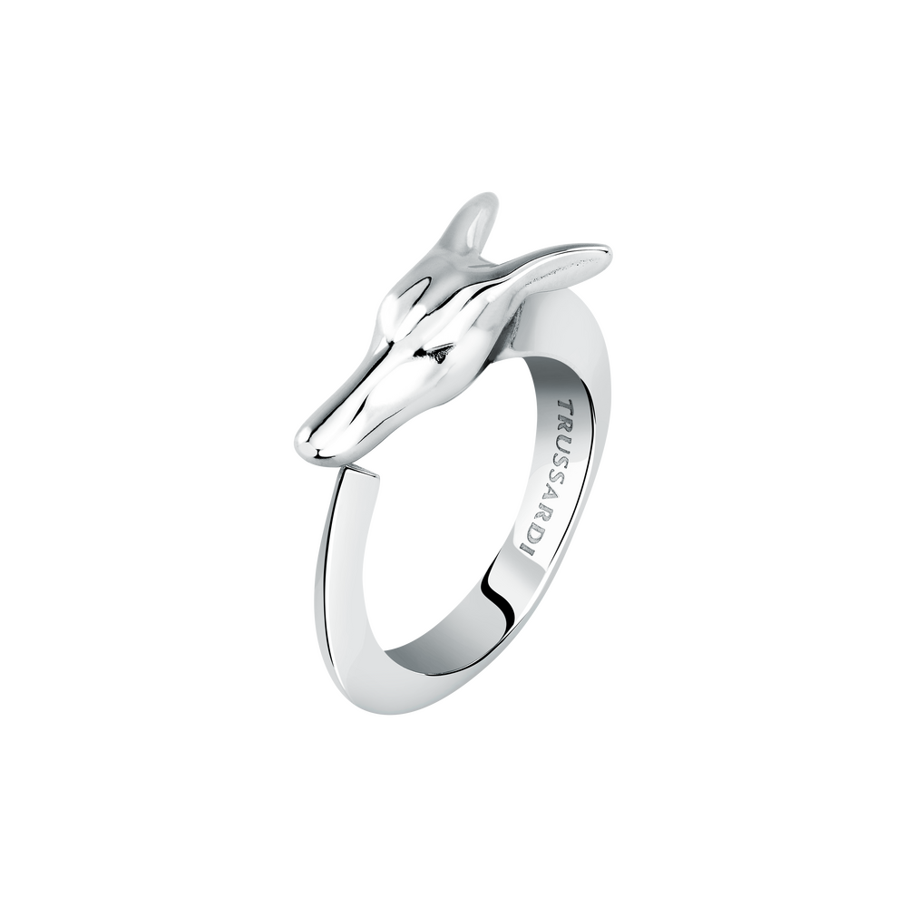 Inel de damă T-HERITAGE Greydog din oțel, Trussardi
