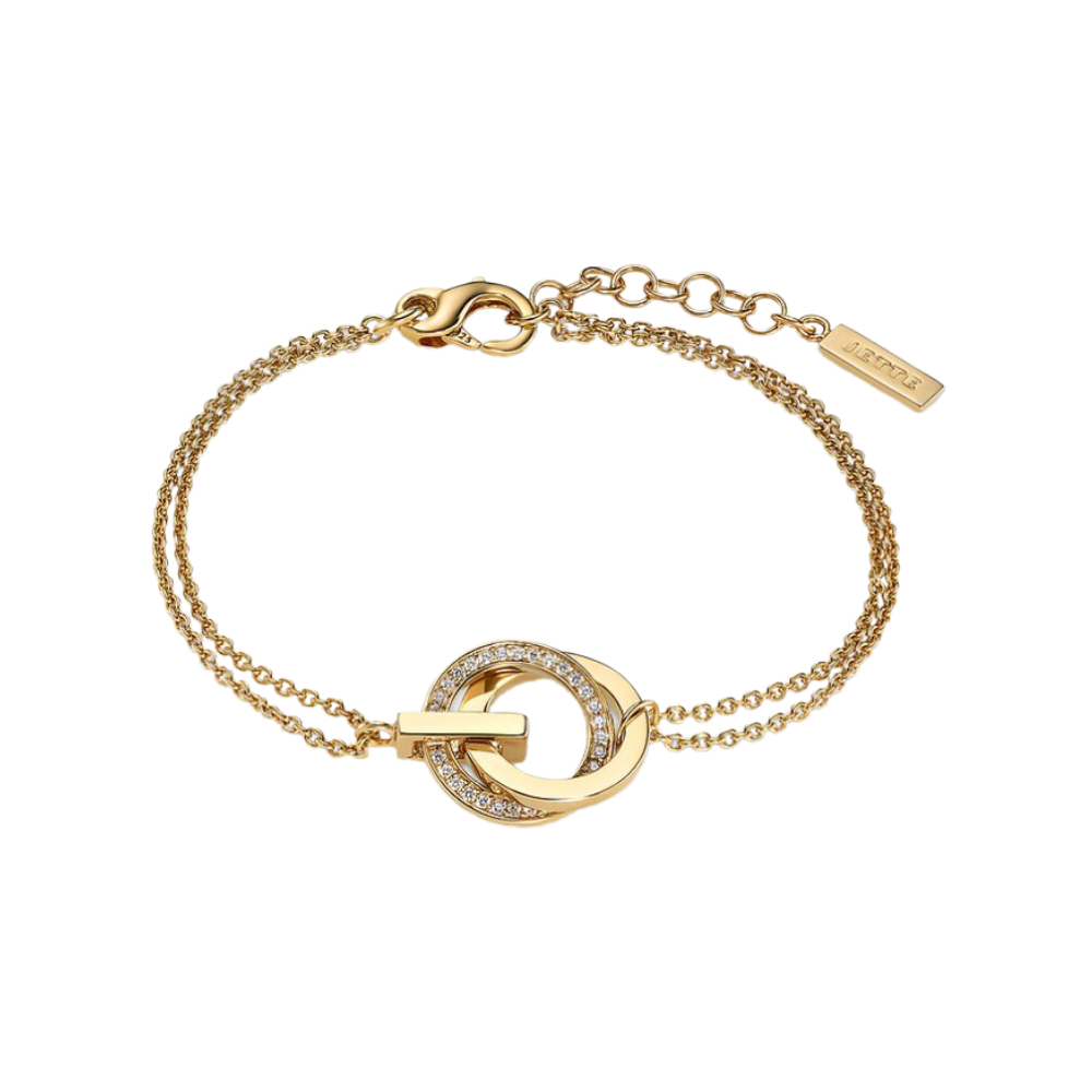 Women's bracelet sterling silver adjustable SWING, gold, JETTE
